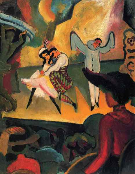 Russian Ballet I. The painting by August Macke