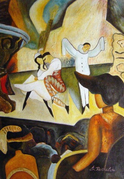 Russian Dance. The painting by August Macke