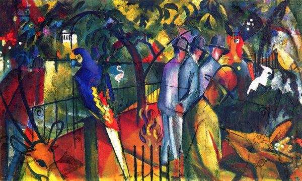 The Zoological Garden. The painting by August Macke
