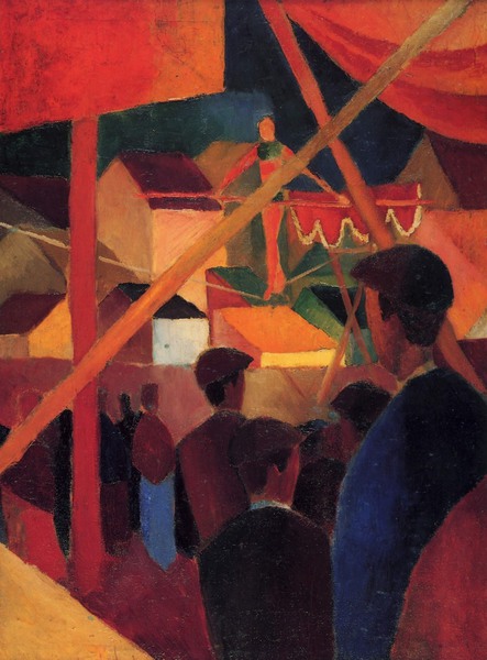 Tightrope Walker. The painting by August Macke
