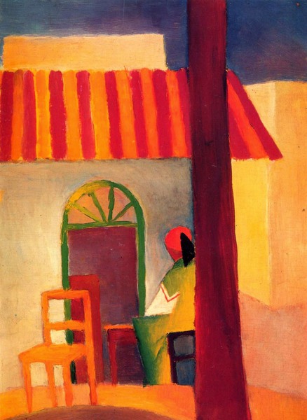 Turkish Cafe I. The painting by August Macke