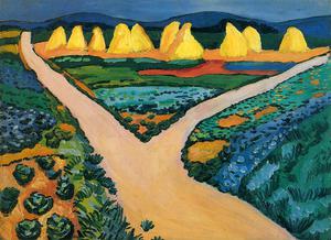 August Macke, Vegetable Fields, Painting on canvas