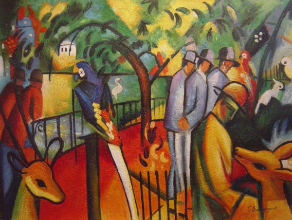 Zoological Garden. The painting by August Macke
