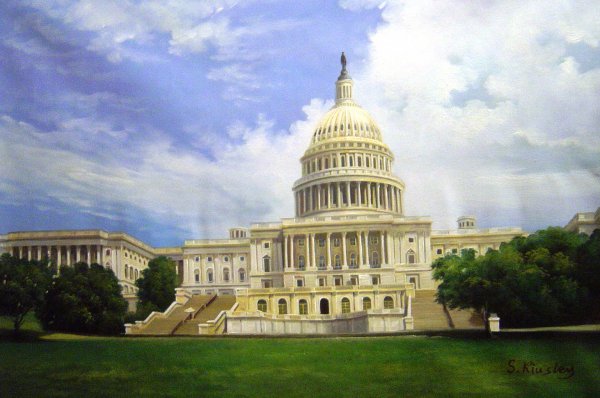 Awe Inspiring U.S. Capitol. The painting by Our Originals