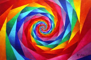 Our Originals, Awesome Spiral Fun, Painting on canvas