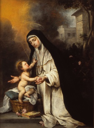 Bartolome Esteban Murillo, Saint Rose of Lima, Painting on canvas