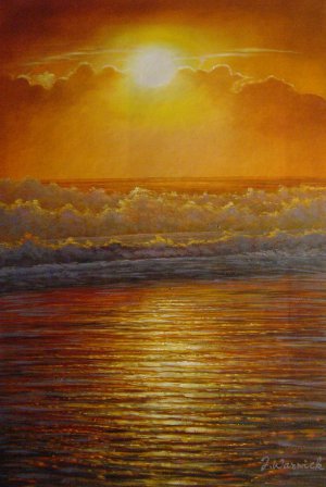 Our Originals, Beautiful Sunset Over The Ocean, Painting on canvas