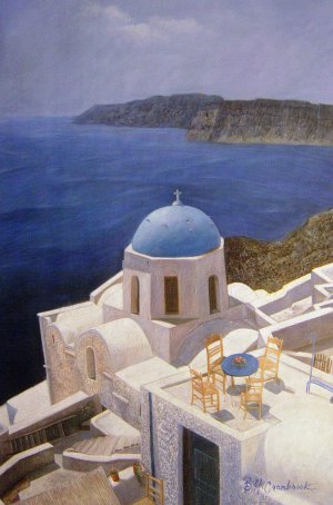 Our Originals, Beautiful Vista In Greece, Painting on canvas