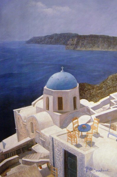 Beautiful Vista In Greece. The painting by Our Originals