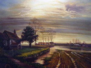 Famous paintings of House Scenes: Burnished Sky