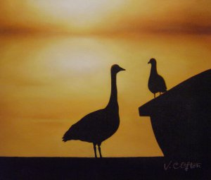Our Originals, Big Bird, Little Bird, Painting on canvas