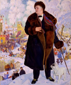 Boris Mikhailovich Kustodiev, Shalyapin or Portrait of Chaliapin, 1922, Painting on canvas
