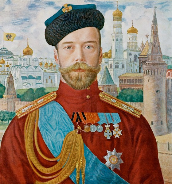 Tsar Nicholas II, 1915 . The painting by Boris Mikhailovich Kustodiev
