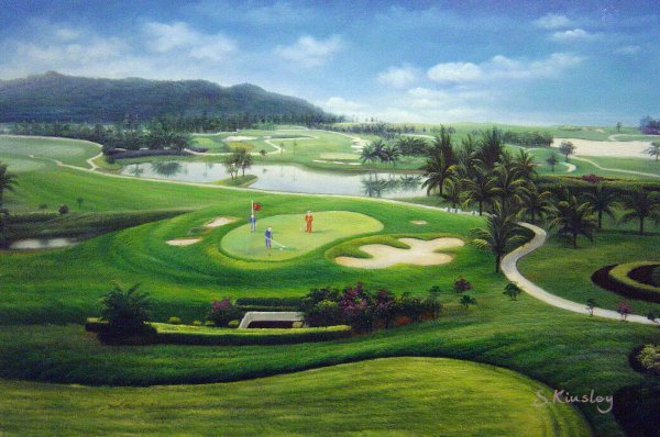 Breathtaking Golf Vista. The painting by Our Originals