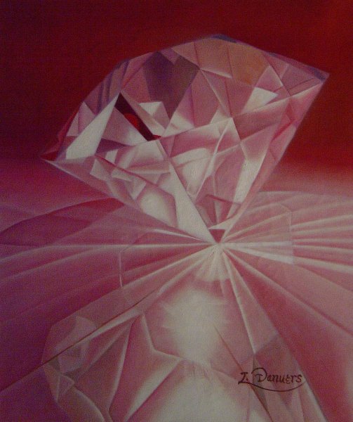 Brilliant Pink Diamond. The painting by Our Originals