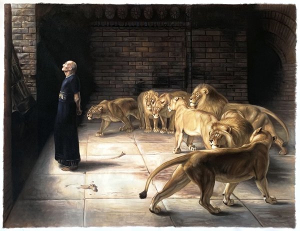 Daniel's Answer to the King 2. The painting by Briton Riviere