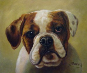 Bull Dog Puppy, Our Originals, Art Paintings