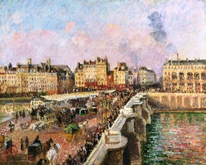 Camille Pissarro, Afternoon Sunshine, Pont Neuf, Painting on canvas