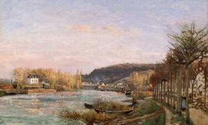 Famous paintings of Waterfront: Along the Seine at Bougival