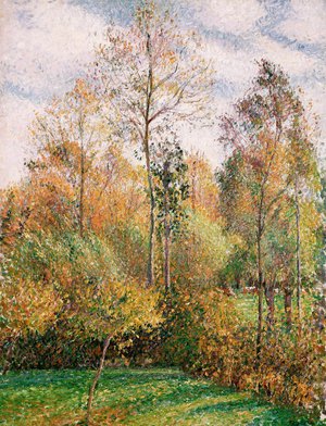 Autumn Poplars, Eragny Art Reproduction