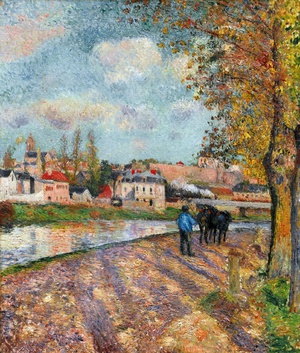 Reproduction oil paintings - Camille Pissarro - Chemin de L'ecluse, Saint-Ouen-L'aumone