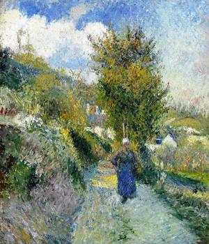 Camille Pissarro, Chemin de Pontoise, Auvers-sur-Oise, Painting on canvas