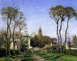 Reproduction oil paintings - Camille Pissarro - Entrance to the Village of Voisins, Yvelines