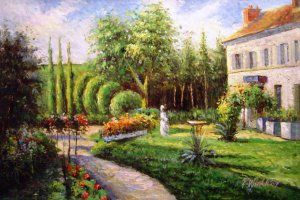 Famous paintings of House Scenes: Garden Of Les Mathurins At Pontoise