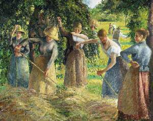 Camille Pissarro, Hay Harvest at Eragny, Art Reproduction