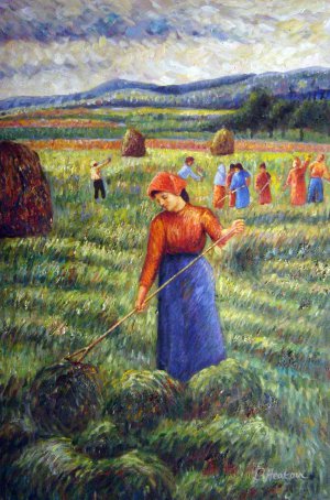 Reproduction oil paintings - Camille Pissarro - Haymakers At Eragny