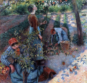 Camille Pissarro, La Cueillette des Pommes, Painting on canvas