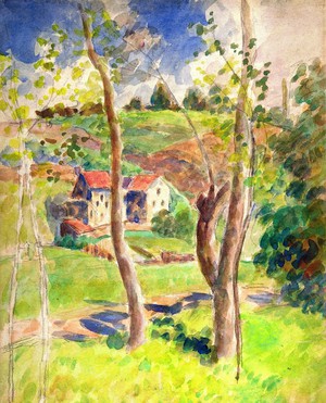 Camille Pissarro, Landscape, Painting on canvas