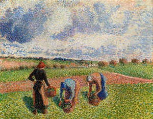 Camille Pissarro, Paysannes Herb Garden, Eragny, Painting on canvas