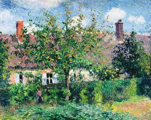 Camille Pissarro, Peasant House at Éragny, Painting on canvas