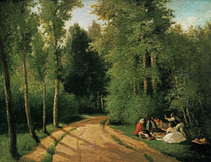 Reproduction oil paintings - Camille Pissarro - Picnic at Montmorency