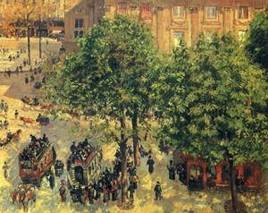 Camille Pissarro, Place du Theatre-Francais, Spring, Painting on canvas