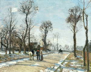 Camille Pissarro, Route de Versailles, Painting on canvas