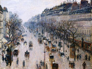 Camille Pissarro, The Boulevard Montmartre on a Winter Morning, Art Reproduction