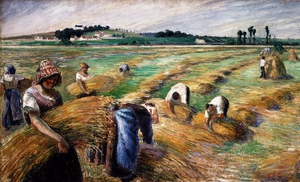 Camille Pissarro, The Harvest, Painting on canvas