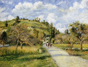 Camille Pissarro, The Highway, Painting on canvas