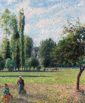 Camille Pissarro, Two Peasant Women in a Meadow, Painting on canvas