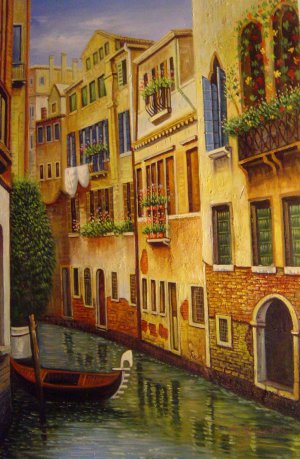 Our Originals, Canal In Calle, Venice, Painting on canvas