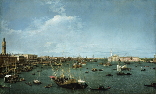 Bacino di San Marco, Venice. The painting by Canaletto