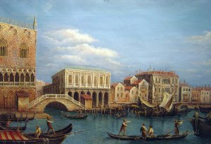 Canaletto, Molo And Riva Delgi Schiavoni, From The Bacino di S. Marco, Painting on canvas