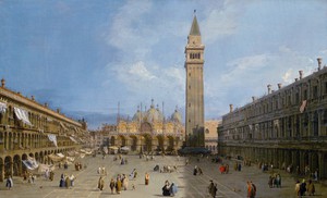 Canaletto, Piazza San Marco, Painting on canvas
