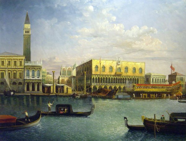 The Basin Of San Marco On Ascension Day. The painting by Canaletto
