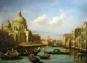 Canaletto, The Grand Canal At The Salute Church, Painting on canvas