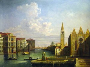Canaletto, The Grand Canal From Sta. Maria Della Corita, Painting on canvas