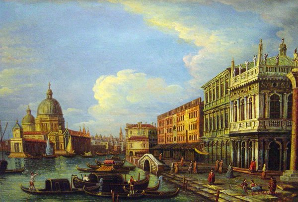 The Molo-Looking West. The painting by Canaletto
