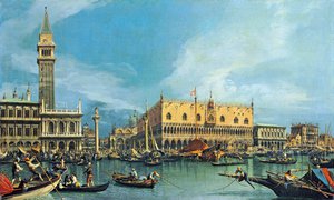 Canaletto, The Molo, Venice, from the Bacino di San Marco , Painting on canvas